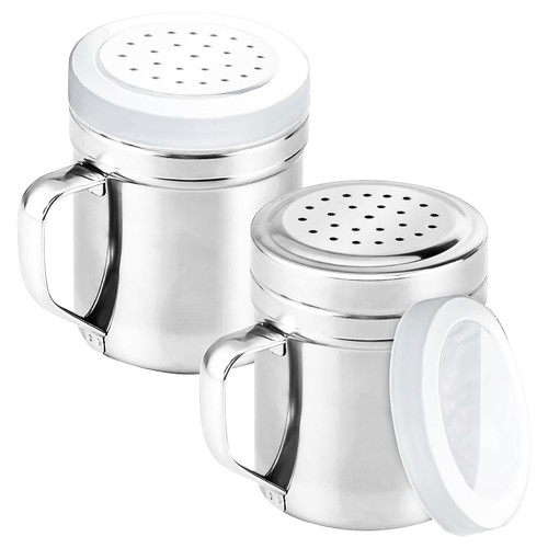 2pcs metal salt pepper dredge - salt,